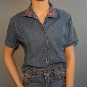 Koret City Blues Button Down Floral